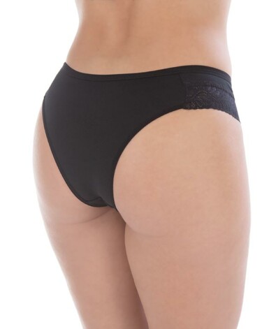 Calcinha em microfibra com renda nas laterais - Ketlen