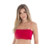 Bustiê em renda com bojo embutido - Jennifer