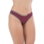 Calcinha em microfibra com aviamento estampado - Felina