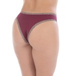 Calcinha em microfibra com aviamento estampado - Felina