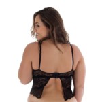 Cropped plus size todo em renda - Eloise