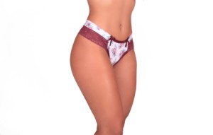 Calcinha estampada com pala dupla - Mirian