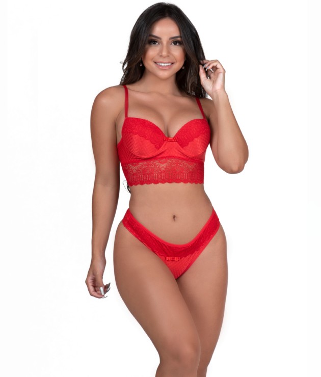 Conjunto estilo cropped em tecido brilhoso – Cindy