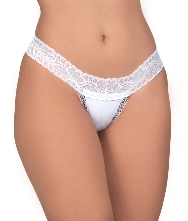 Calcinha sensual com aviamento estampado - Leila