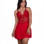 Camisola sensual em microfibra lisa - Olivia