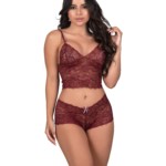 Conjunto cropped em renda - Andreia