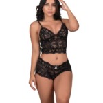 Conjunto cropped em renda - Andreia