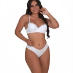 Conjunto com calcinha de microfibra estilo fio duplo - Arlene