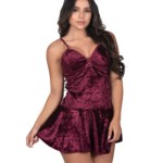 Camisola costa nua em veludo - Marjorie