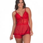 Short doll com renda no busto – Rose