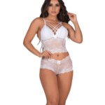 Conjunto de renda strappy sem bojo – Milena