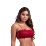 Bustiê com bojo embutido em renda - Glenda