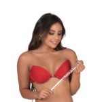 Sutiã com silicone nas alças em microfibra lisa – Noemi