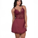 Camisola sensual em microfibra lisa - Olivia