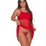 Camisola em tule com pérolas - Anita