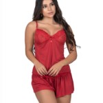 Baby Doll em renda e microfibra – Monara