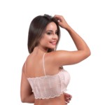 Bustiê com bojo embutido em renda - Glenda