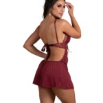 Camisola em microfibra aberta nas costas - Leidiane