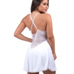 Camisola em renda e microfibra - Edilene