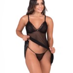 Camisola em tule com calcinha