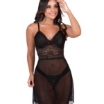 Camisola em tule com pérolas