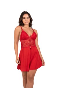 Camisola sensual com renda no busto