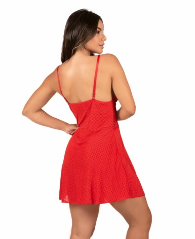 Camisola sensual com renda no busto