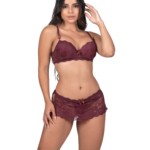 Conjunto de Bojo em Renda sensualle