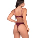 Conjunto de bojo em renda e microfibra - Marlene