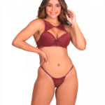 Conjunto de bojo em renda estilo decote – Margareth