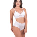 Conjunto de lingerie com calcinha lacradora