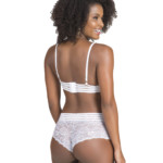 Conjunto de lingerie com elástico trabalhado - Meagan