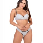 Conjunto de lingerie em algodão