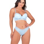 Conjunto em microfibra com elástico bordado - Suzy