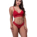 Conjunto em renda sem bojo - Marjorie