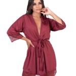 Robe feminino em microfibra