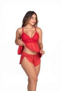 Short doll em microfibra lisa - Lucia