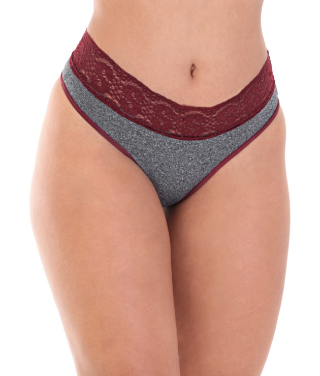 Calcinha mescla sensual com renda - Malu