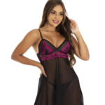 Camisola com Renda Bicolor