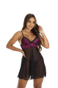 Camisola com Renda Bicolor