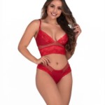 Conjunto com renda sexy - Drica