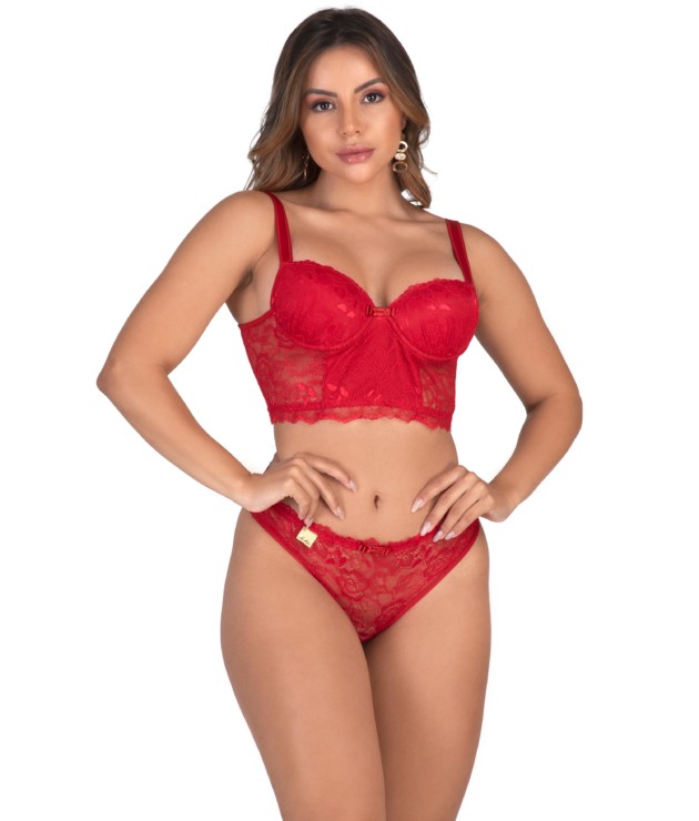 Conjunto de bojo em renda - Celina