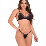 Conjunto de lingerie em tule e renda - Lisete