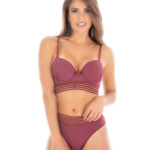 Conjunto em microfibra com elástico bordado - Suzy