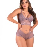 Conjunto Sensual de renda sem bojo - Kiara