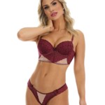 Conjunto de bojo em tule e renda