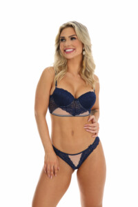 Conjunto de bojo em tule e renda