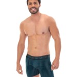Cueca boxer em microfibra listrada - Mateus
