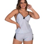 Short doll com renda aberto nas costas - Mariana
