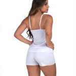 Short doll em microfibra e renda - Telma